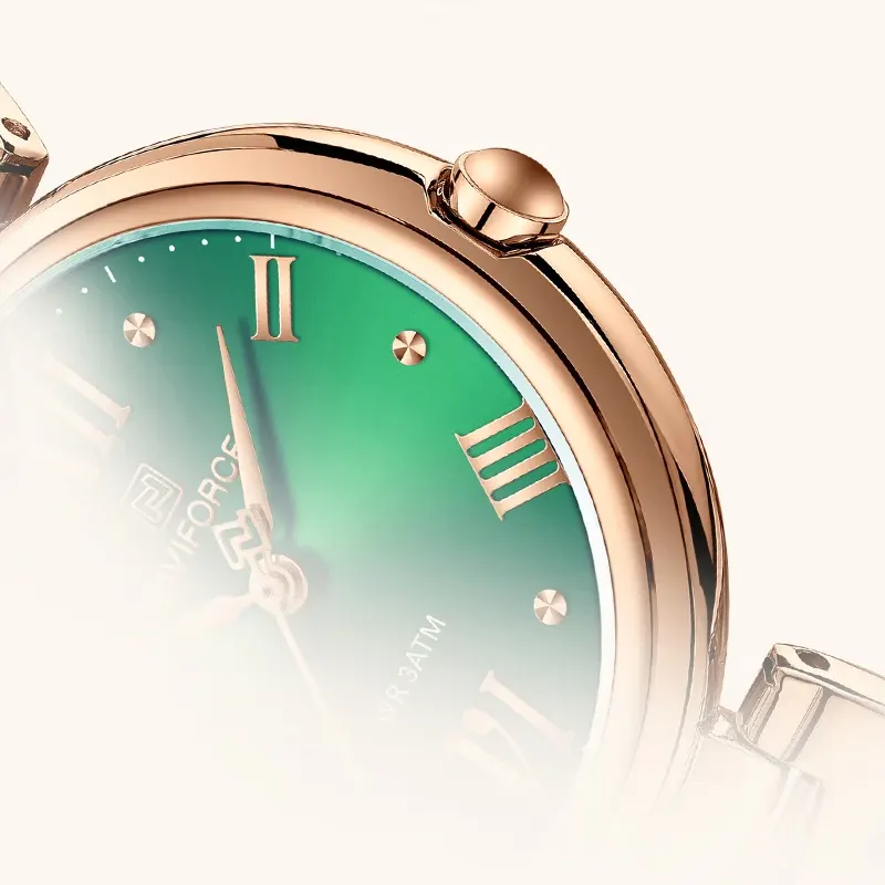 Naviforce NF5030 Classic Green Dial Ladies Watch